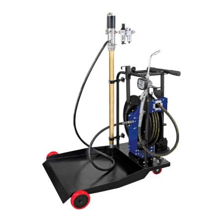 Matrix Management Prolube 45836 Trolley Mounted Oil Pump Kit, Air Operated Pump, Hose Reel & Digital Oil Control Gun TMK/OP5H/A/N